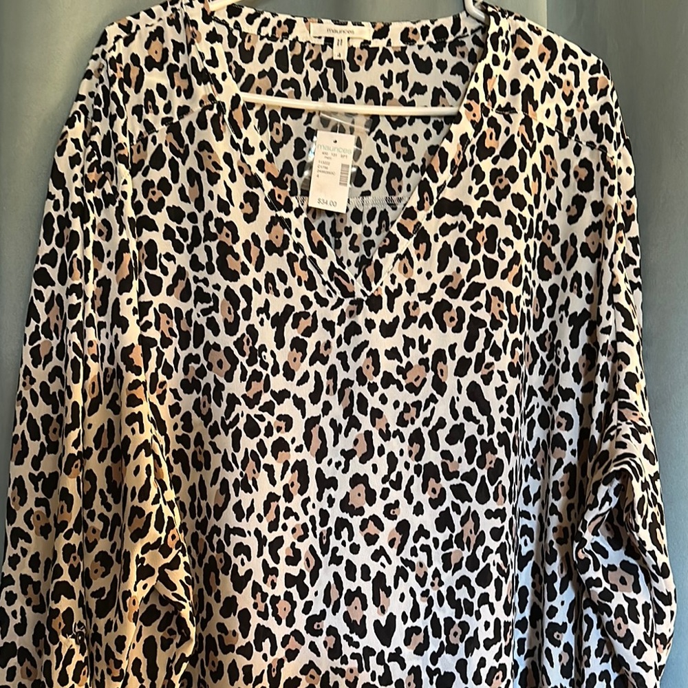 New Maurices Cheetah Long Sleeve shirt